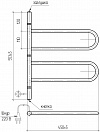 Электрический полотенцесушитель  Флюгер поворотный с греющим кабелем - превью фото 4