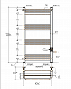 Электрический полотенцесушитель Богема с полкой (регулятор температуры, таймер, телескоп.держатели) - превью фото 4